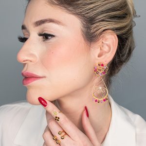 Aretes Rosa Chinensis