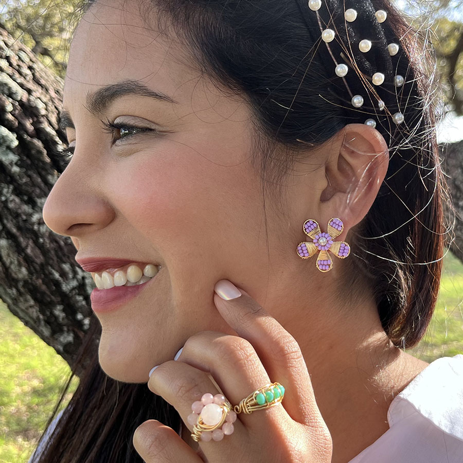 Aretes Violeta